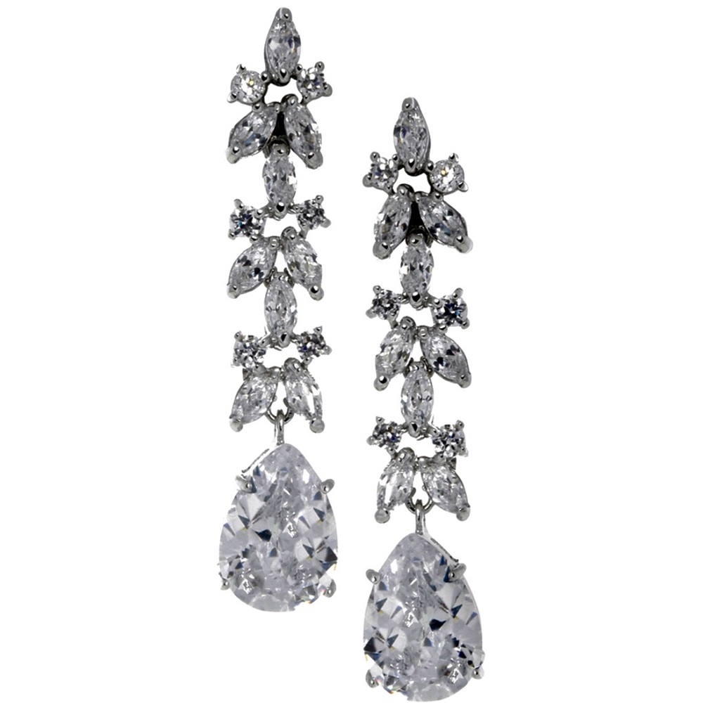 Stunning Cubic Zirconia Dangling Earrings,NWT